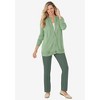 Woman Within Women's Plus Size Petite The Hassle-Free Elastic-Waist Soft Knit Pant - 3 of 4