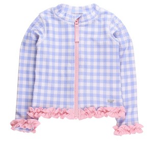 RuffleButts Toddler Girls UPF50+ Active Full Zip Ruffle Jacket - 1 of 2