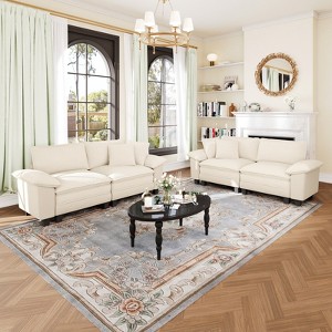 Captiva Designs Cloud Modular Loveseat Sofa Set, 2-Piece Sectional Couch with Deep Seats - 1 of 4
