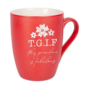 Elanze Designs TGIF This Grandma Is Fabulous Crimson Red 10 ounce New Bone China Coffee Cup Mug - 1 of 4