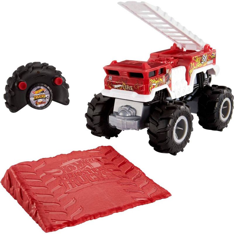 Hot Wheels Monster Trucks 1:24 Scale Remote Control 5-Alarm Vehicle, 1 of 6