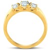 Pompeii3 5/8ct 3-Stone Diamond Engagement Ring 14k White, Yellow, or Rose Gold - 3 of 4