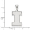 Black Bow Jewelry 10k White Gold Illinois Fighting Illini NCAA Large Pendant - 2 of 3