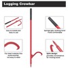 Whizmax Log Lifter with Adjustable Hook, 3 in 1 Logging Tools for Rolling and Lifting Logs, Log Hauler with Rubber Handle, Timberjack, Peavey Tool, Cant Hook, Logging Tools and Equipment, Red - image 4 of 4