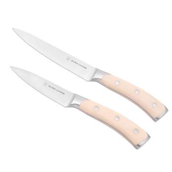 DURA LIVING Steak Knives - Serrated Steak Knife Set of 8 – Forged High  Carbon Stainless Steel – Full Tang – Ergonomic Handle Design, Grey Knife Set