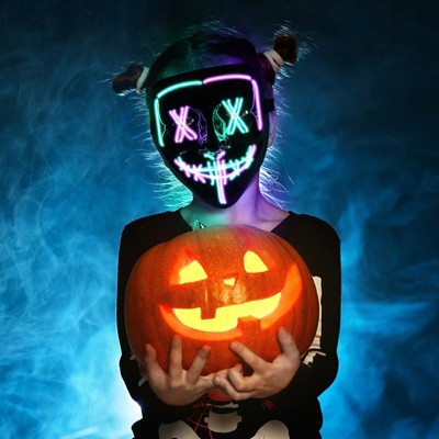 Mask, Halloween LED Mask, 2 Pcs, for Festival Cosplay, Halloween Costume, Masquerade Parties