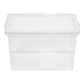  IRIS USA 12qt/3.2gal Clear View Plastic Storage Bin with Lid  and Secure Latching Buckles - Home Storage Baskets