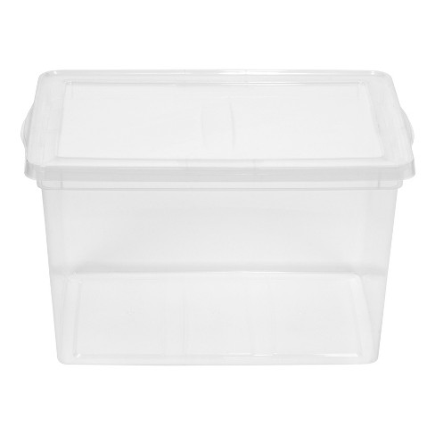 Iris 18 gal. Weatherpro Clear Plastic Storage Box with Blue Lid (3-pack)