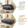 MOONMISS 78.7" Modern 2-in-1 Foldable Corduroy Fabric Sofa with Functional Blanket and 2 Soft Pillows for Living Room, Bedroom - 4 of 4