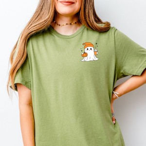 Simply Sage Market Ghost Pumpkin Spice Sparkle Short Sleeve Tee - 1 of 4