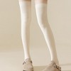 Anna-Kaci Soft Stretch Over-the-Knee Socks with Ribbed Texture, Smooth Seam Finish, Flexible Comfort Cuff and Lightweight Everyday Knit Design - 2 of 3