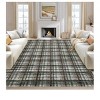Green-2*6 feet  Modern Plaid Machine Washable Area Rug Non Slip Non Shedding Throw Rugs Stain Resistant Pet Friendly For Bedroom Living Room Low Pile - 3 of 4