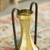 Uniquewise Decorative Antique Style 2 Handle Metal Jug Floor Vase for Entryway, Living Room or Dining Room Tall Elegant Home Decor Accent - Metal Vase - 3 of 4