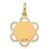 Black Bow Jewelry 14k Yellow Gold Graduation Day Engravable Charm or Pendant, 15mm - 3 of 4