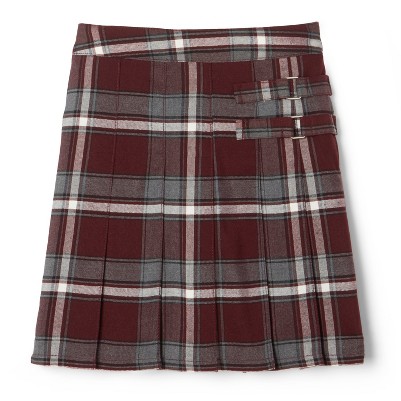 burgundy plaid