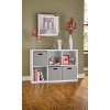 6 Cube Storage Shelf Organizer Bookshelf with Back Panel, Easy Assembly, Wood, White Finish - 2 of 4