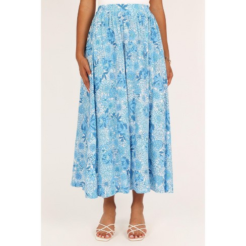 Petal and Pup Womens Jayne Maxi Skirt - Blue Floral XL