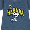 - Peanuts - Ha Ha Graffiti Graphic Short Sleeve Fleece Dress - 2 of 4