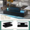 Lirago 48x24x16" Modern Industrial LED Coffee Table Remote Control 16 Color Changing Minimalist Waterproof Durable Side Table No Assembly Black - 3 of 4