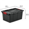 Sterilite Industrial Tote, Stackable Storage Bin with Latching Lid, Plastic Container - 2 of 4