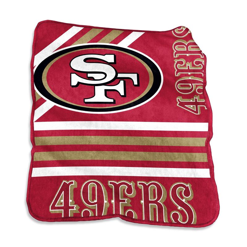 NFL San Francisco 49ers Raschel Throw Blanket, 1 of 2