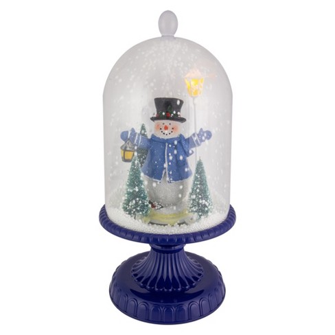 Northlight Led Lighted Snowing Musical Snowman In Cloche Christmas ...