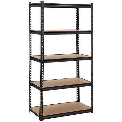 Garage Storage Shelves, 5-Tier Utility Shelves, Adjustable Storage Shelves, Industrial Shelving, Load 3860 Lbs