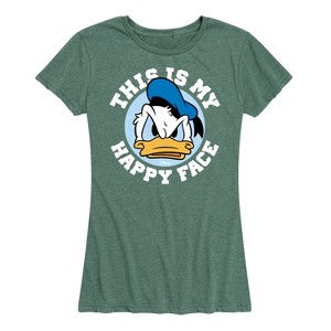 Women's - Disney - This Is My Happy Face Short Sleeve Graphic T-Shirt - 1 of 4