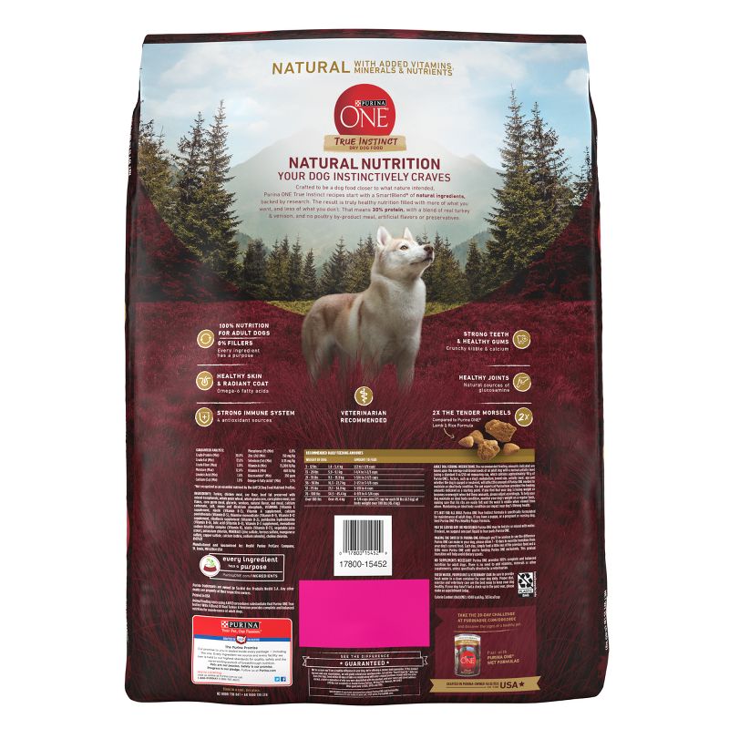 Purina ONE SmartBlend True Instinct Natural Dry Dog Food with Real Turkey & Venison, 4 of 9