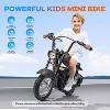 Jojoka Electric Motorcycle for Kids, 24v Dirt Bike Electric with Led Lights, Rear Brake, Leather Seat, Two Speed Max Up to 14MPH - 2 of 4