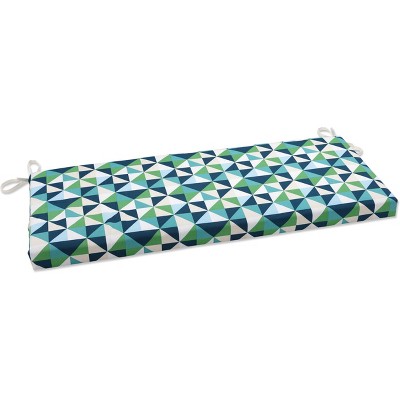Outdoor/Indoor Bench Cushion Kaleidoscope Nile Blue - Pillow Perfect