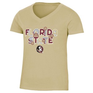 NCAA Florida State Seminoles Girls' V-Neck T-Shirt - 1 of 3