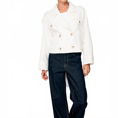 Women's Bendetta Crop Trench Jacket - line and dot