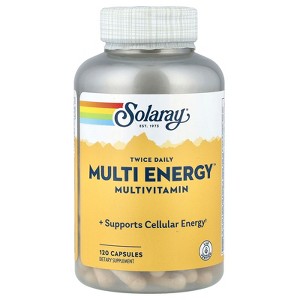 Solaray Twice Daily, Multi Energy, Multivitamin, Iron Free, 120 Capsules - 1 of 4