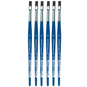 da Vinci FORTE BASIC Student Brush, Synthetic, Acrylic, Flat, Series 394, Size 6, Pack of 6 - 1 of 3