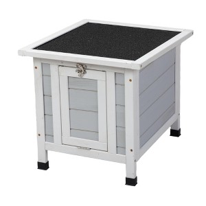 Sevobal Pet Crates and Houses, Portable Rabbit Cage with Slope and Foot Covers, Lightweight House for Small Animals, Gray, 15.74"*20"*17.12" - 1 of 4