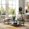 Modern Square Coffee Table in Black and Bronze with Mirrored Shelf - Henn&Hart - 4 of 4