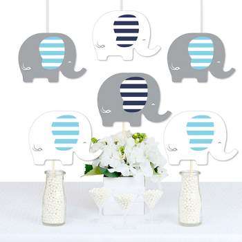 Big Dot of Happiness Blue Elephant - Decorations DIY Boy Baby Shower or Birthday Party Essentials - Set of 20