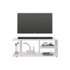 Syemin TV Stands and Consoles Compact 17.8 H Entertainment Center 4 Shelves Fits Small Living Dorm Rooms, White, 49.61"*15.35"*3.15" - 4 of 4
