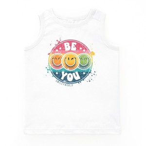 The Juniper Shop SmileyWorld Be You Rainbow Circle Youth Tank Top - 1 of 4