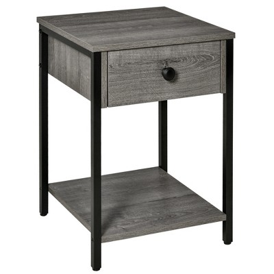 Nash Industrial Modern Wood Tray Top Side Table - Nathan James : Target