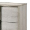 Royal Hampton Nightstand, 26 Inch, 2 Drawers, Chrome Handles, White Wash Veneer - 4 of 4
