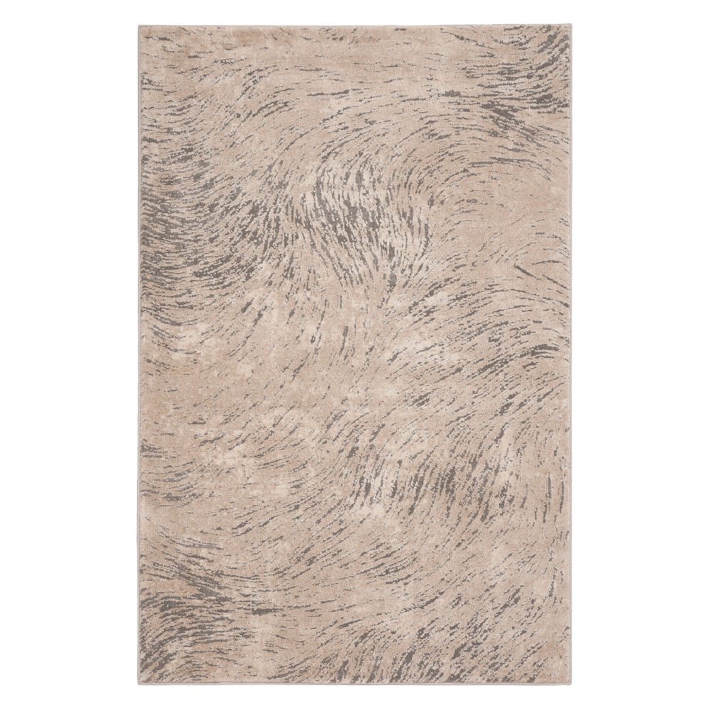 4'x6' Wave Area Rug Ivory/Gray - Safavieh