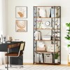 Tangkula 2PCS 6-Tier Bookshelf w/Heavy-duty Metal Frame2 Anti-tipping Kits for Study - 4 of 4