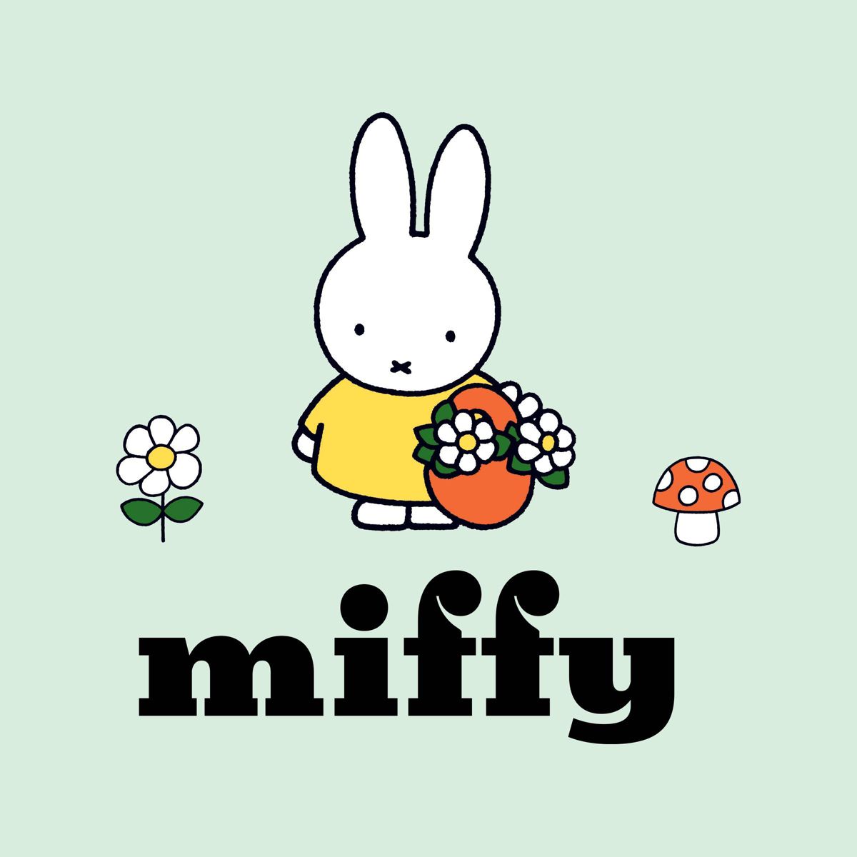 Girls' Miffy Bike Short Sleeve Front and Back Graphic T-Shirt - Mint Green - thumbnail 6
