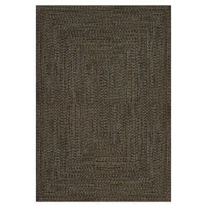 Braided Print Area Rugs for Living Room Non Slip Backing Farmhouse Accent Rug Non-Shedding Woven Carpet Foldable Low Pile Ultra Soft Indoor Rug - 1 of 4