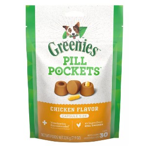 Greenies Pill Pockets for Dogs Capsule Size - Chicken Flavor (Pack of 2) - 1 of 4
