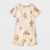 Baby 2pk Disney Winnie The Pooh Rompers - Light Yellow/Tan - 2 of 4