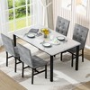 Hooseng Dining Table Set for 4, 5-Piece Kitchen Table Chairs Set, Rectangle Dining Room Table set with Four Chairs for Dining or Living Room - 3 of 4