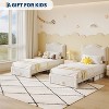Upholstered Kids Bed Frame, Noise-Free Toddler Platform Bed Frame with Headboard and Storage Drawer, with Strong Wood Slats, No Box Spring Needed - 3 of 4